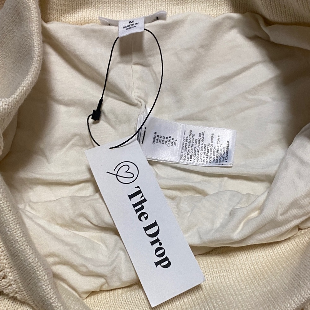 Wide Leg Cream-Colored Pants Chunky Knit Size Medium NWT Spring Fall - Picture 12 of 14